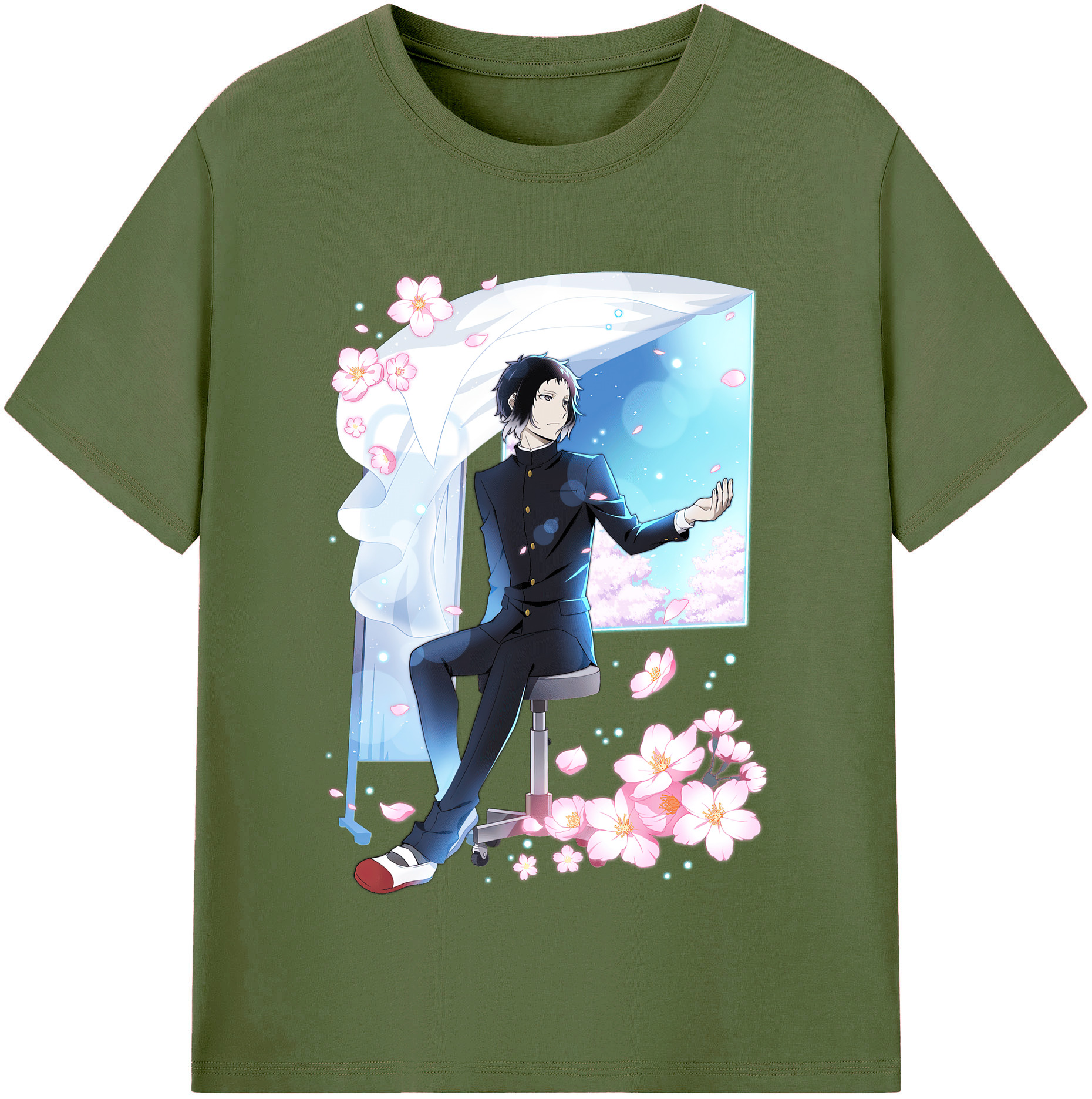（画像用） 文豪ストレイドッグス Bungo Stray Dogs 綿100％半袖Tシャツ（フロントプリント）